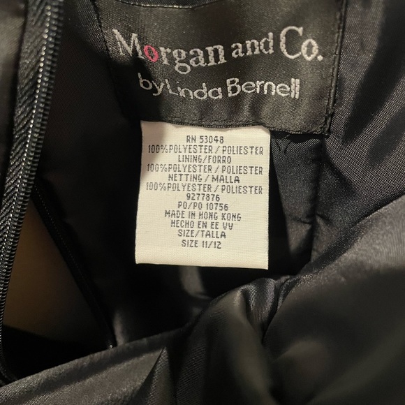 Morgan & Co Formal Gown with Pink Rose details and Sequin accents - Picture 5 of 6